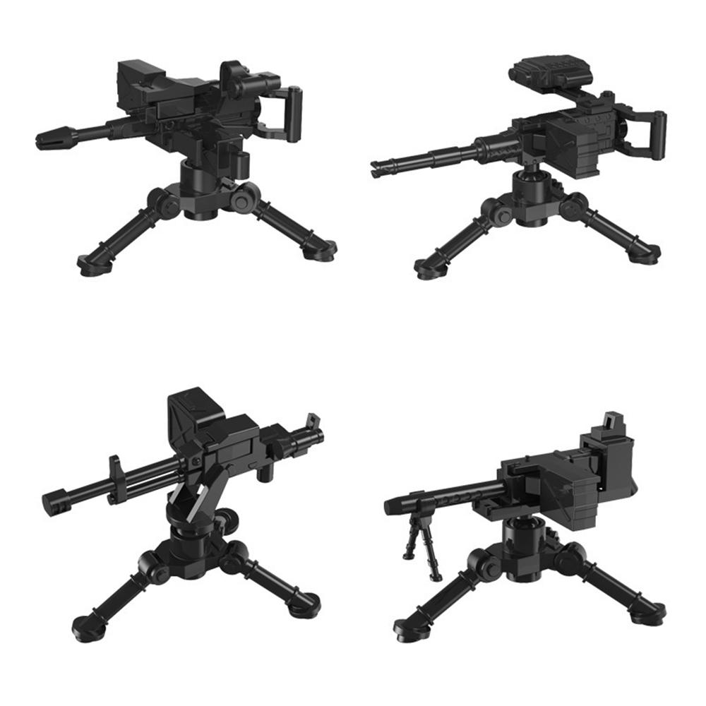 WW2 MOC-Military Building Blocks, Solider Figures, Weapons Machine Guns, Bricks Accessories, RPG Gatling, NSV Mortar, Halloween