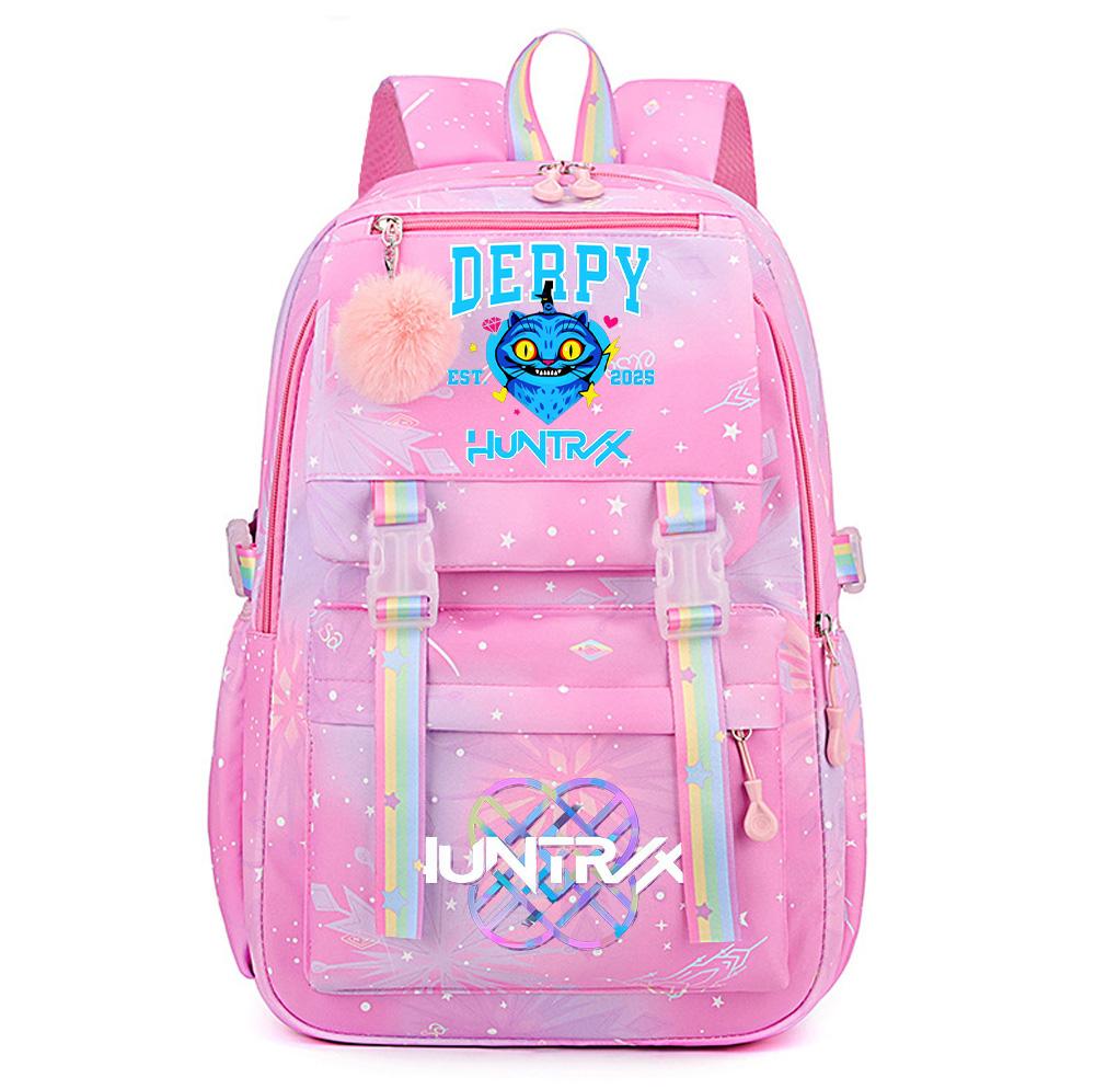 Niedlicher K-Pop Dämonenjäger Aufdruck Große Kapazität Wasserdichter Rucksack Teenger Schüler Mädchen Junge Schultasche Buchtasche Damen Große Kapazität Reisetasche