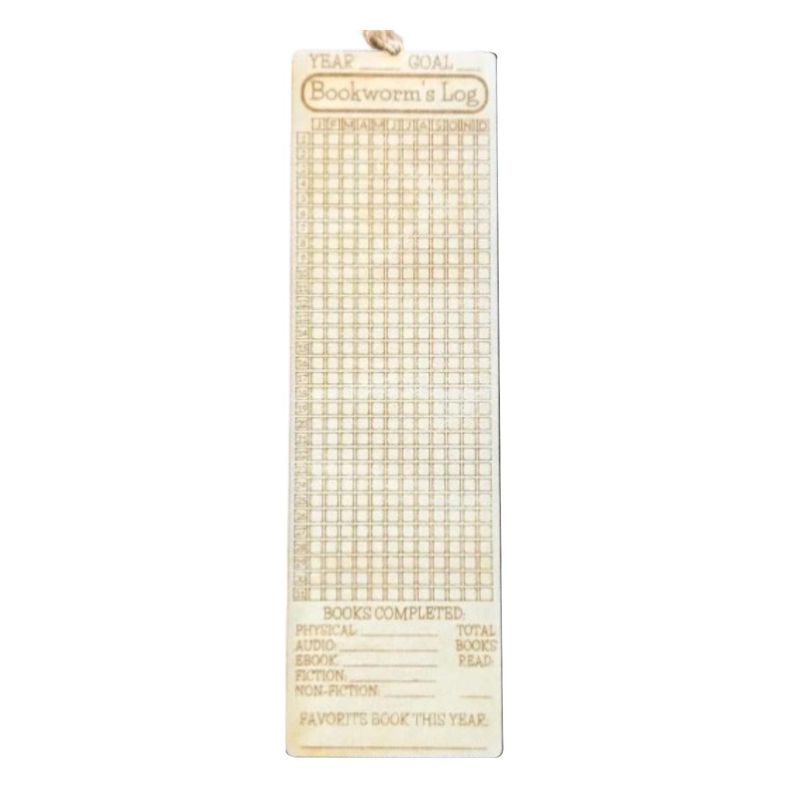 Wooden Reading Habit Bookmark: Your Personal Record For Reading Progress. One Size
