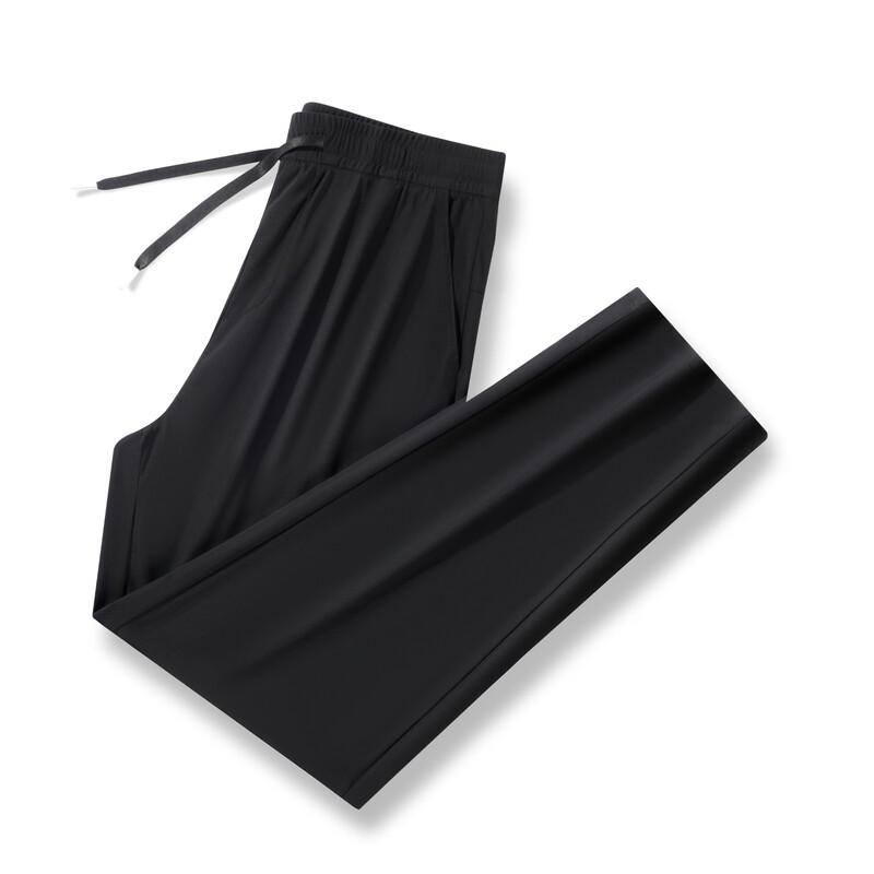 Fengmao Men's Ice Silk Quick-Dry Elastic Waist Casual Pants