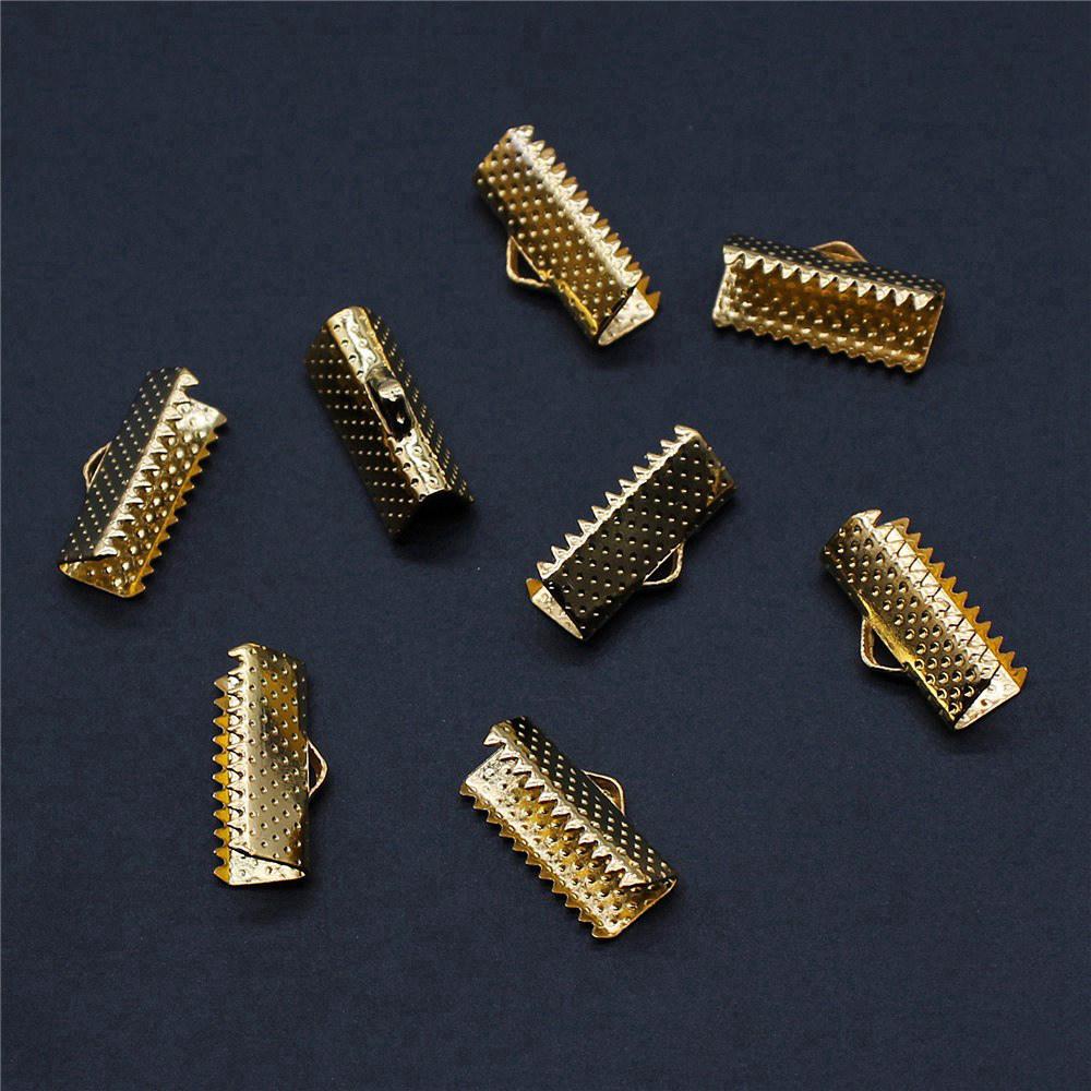 Bandenden Crimp-Clips Antikstil Zubehör für die Schmuckherstellung 8 Größen 4 Farben