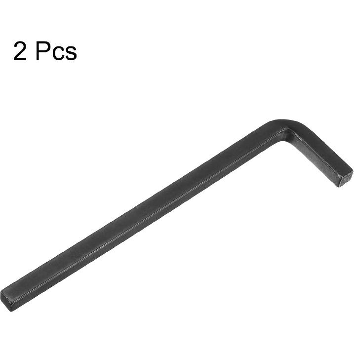HARFINGTON 2pcs L-Shaped Square Head Wrench 9.5mm Carbon Steel L-Key 4 Points Metric Bolt Wrenches Repairing Tool for Basic Home Repair DIY Project