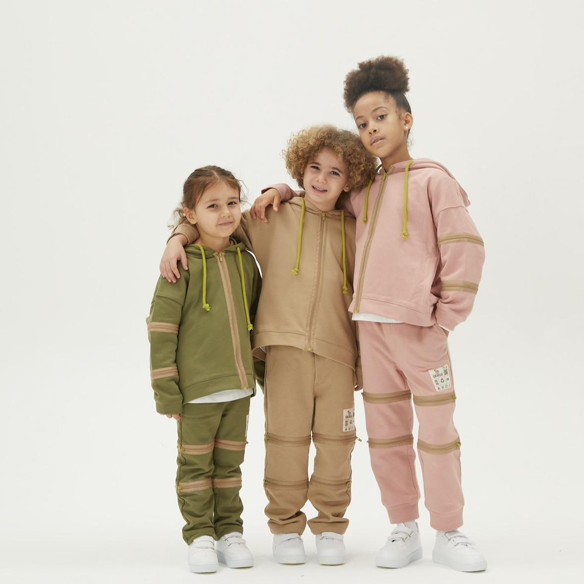 

Органічні сертифіковані екологічно чисті джоггери зі 100% бавовни перетворюються на шорти зі змінними частинами колін 5-6yo рожевий