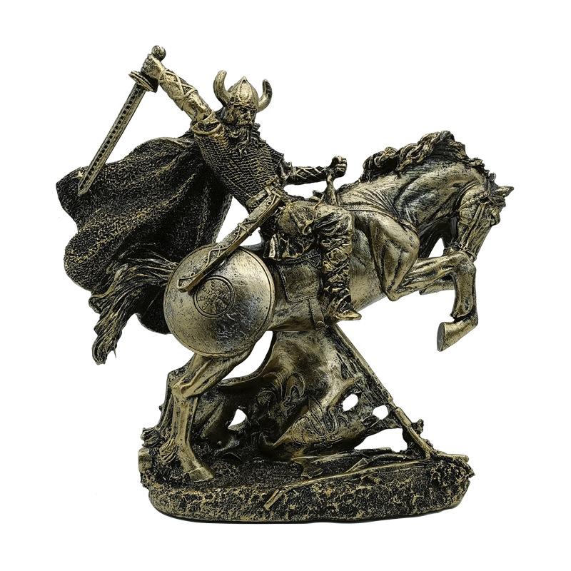 Medieval Samurai Armor Model Vintage Roman Armor Warrior Creative Bar Ornament Crafts Knight War Horse