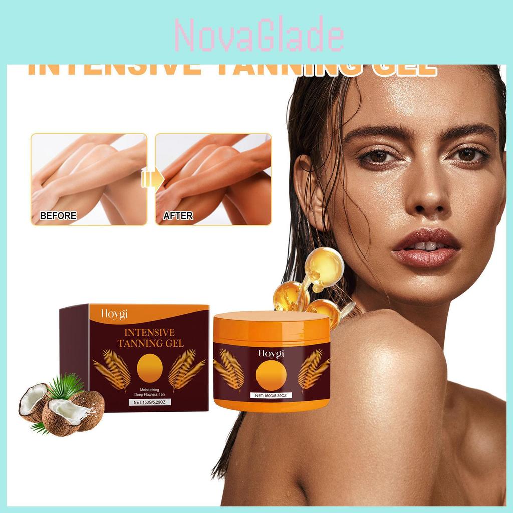 Hoygi Summer Beach Tanning Gel For Deep Bronze Skin Hydrating Body Lotion Ideal For Sun Lovers