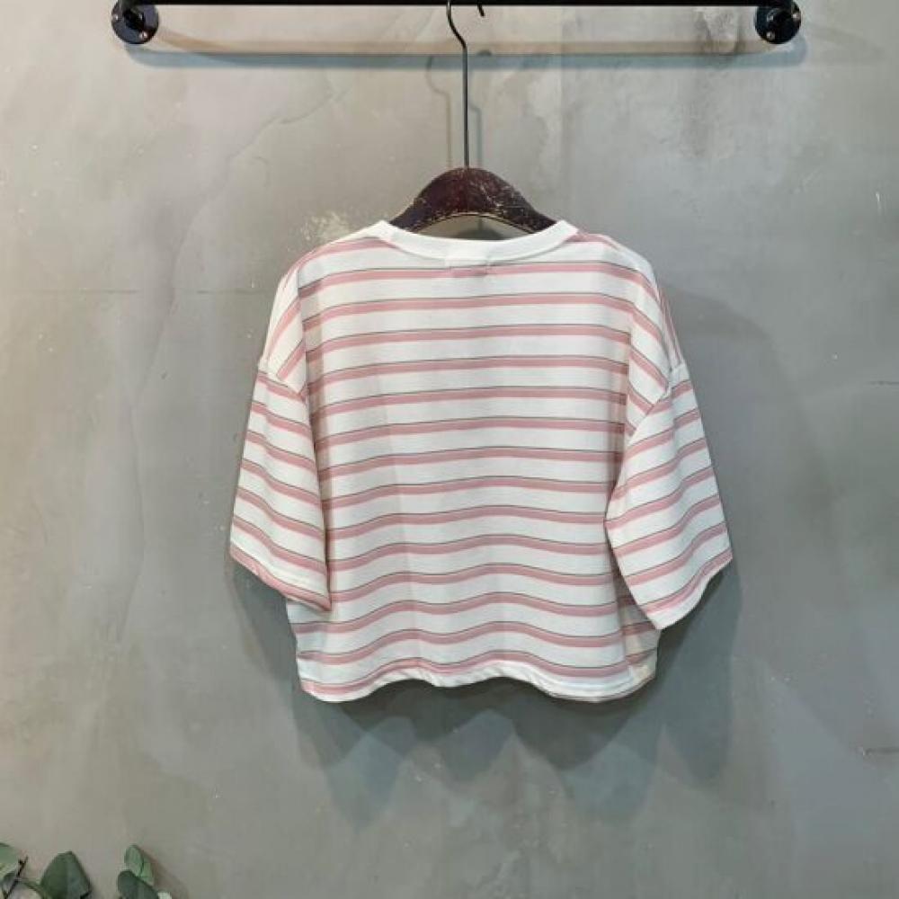 C S In The Room 1 + 1 Tono STripe Crop T ShirT 4 ColorS