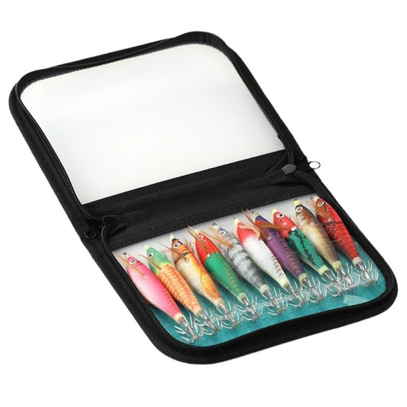 10Pcs Luminously Squid Jigs Hook Fishing Lures Baits Hard Artificial Shrimp Baits with Hook Hard Night Fishing Baits