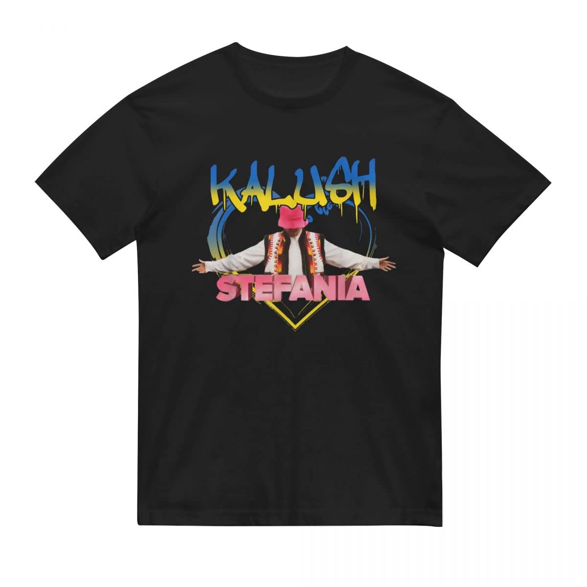 Stefania Kalush Orchestra Band Lover Gift T Shirt O-Neck Cotton Custom Short Sleeve T Shirt Homme L чёрный