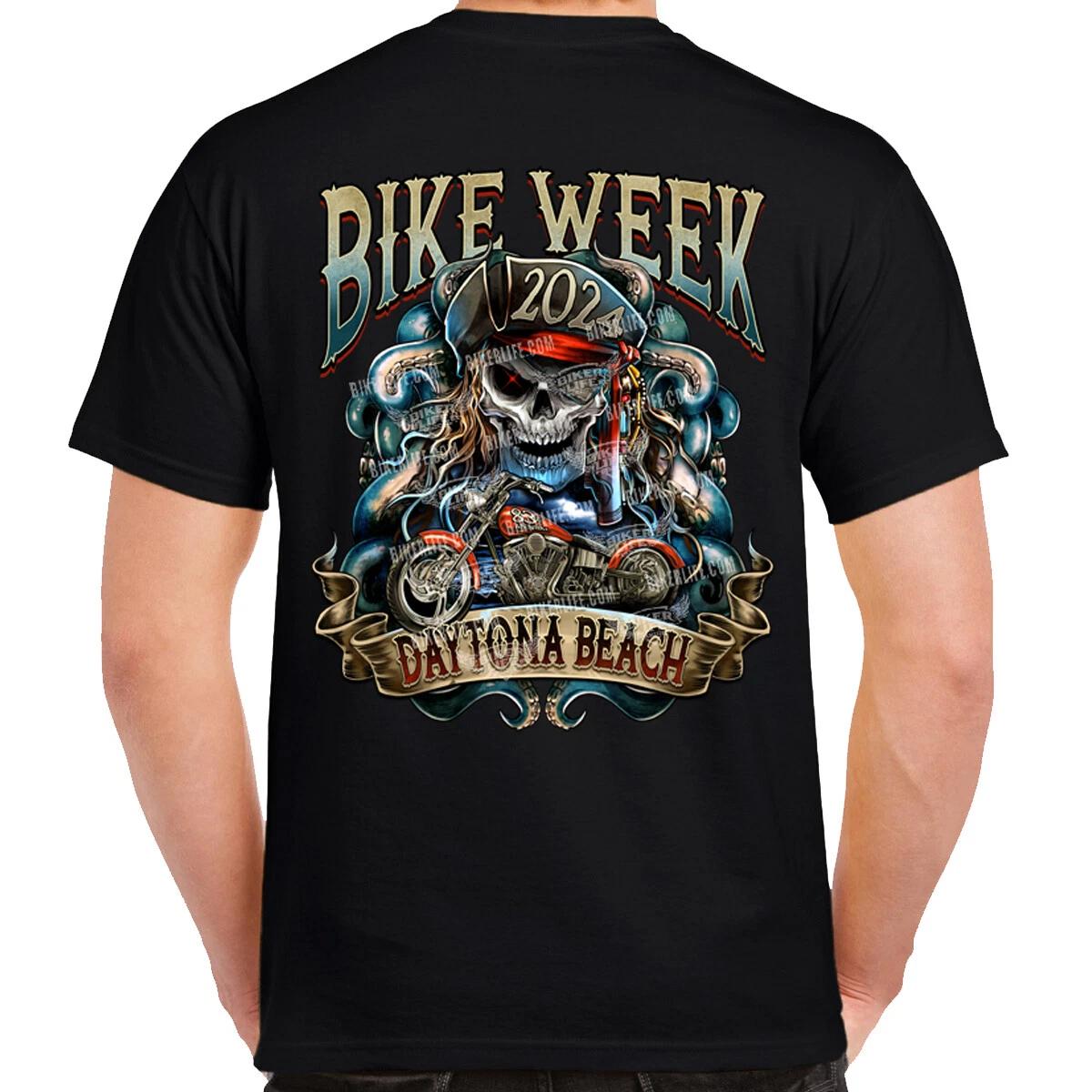 2024 Bike Week Daytona Beach Kraken Skull T-Shirt S