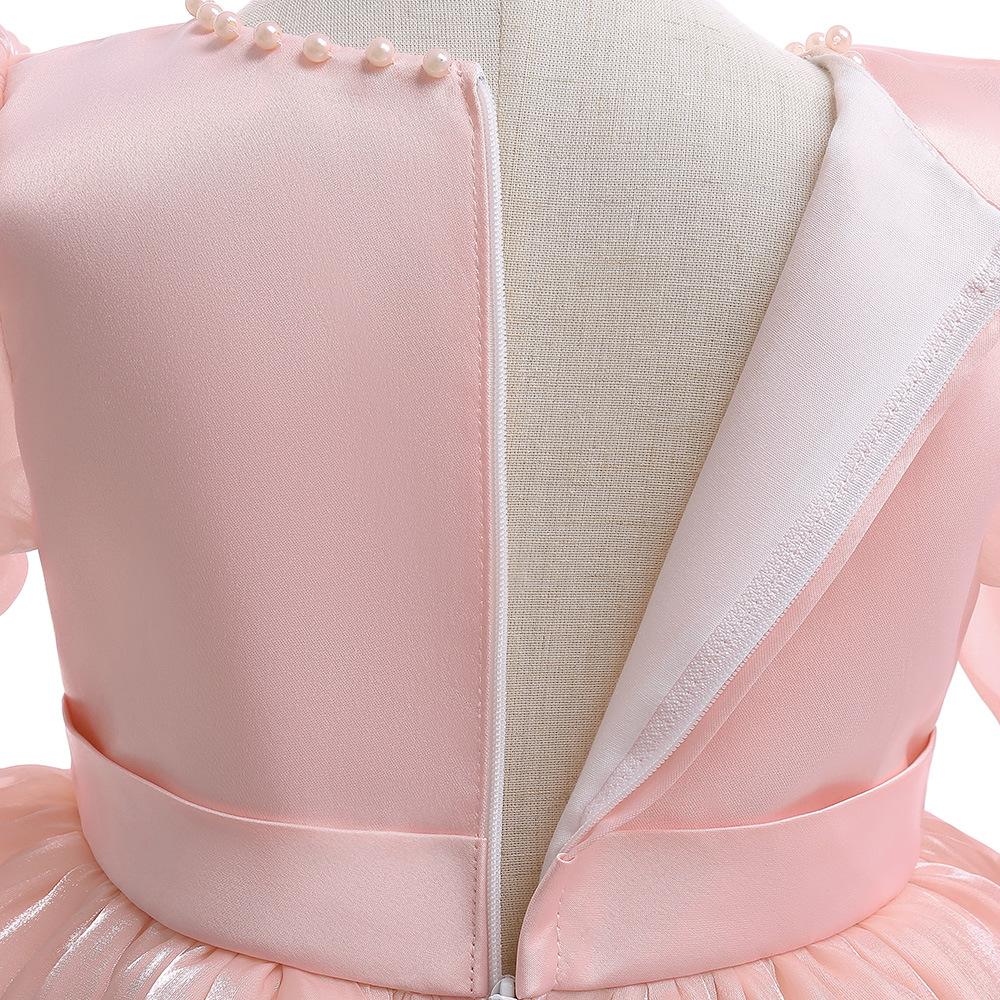 3-10 Years Baptism Wedding  Dress for Baby Girl First Birthday Party Wear Cute Sleeveless Toddler Girl Christening Gown Clothes
