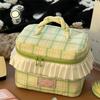 Square Portable Cosmetic Bag Kawaii Toiletry Bag Portable Handheld Cosmetic Case  Travel
