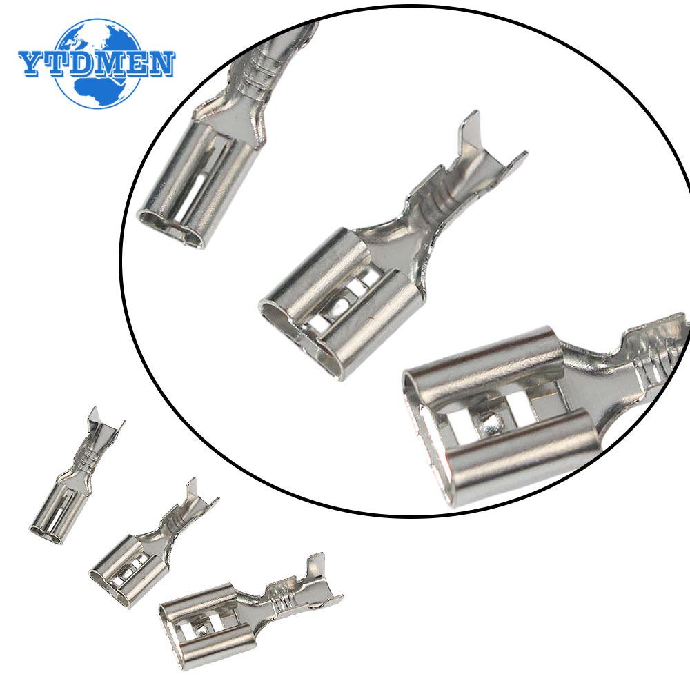 120PCS Cold Pressed Reed Terminals 2.8/4.8/6.3mm Insulated Male and Female Connector Electrical Crimp Terminals Spade Connectors