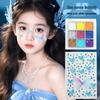 Children's Sequin Eyeshadow & Butterfly Rhinestone Stickers - Glue-Free, Self-Adhesive Stage Makeup for Performances