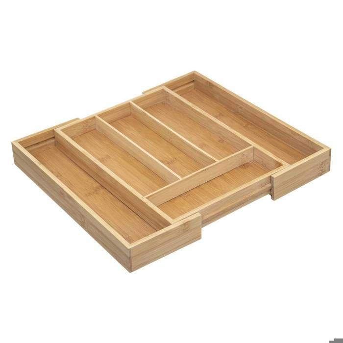 5five - range-couverts 6 compartiments extensibles bambou
