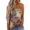 Women’s Strapless Floral Print Tube Top Casual Boho Style Sleeveless Blouse Lightweight Summer Top for Daily Wear
