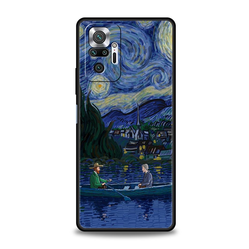 Phone Case For Xiaomi Redmi Note 13 12 5G 9S 9 8 10 11 Pro 9T 13C 12C 10C 9C 9A 7 Pro Silicone Cover Retro Van Gogh Oil Painting