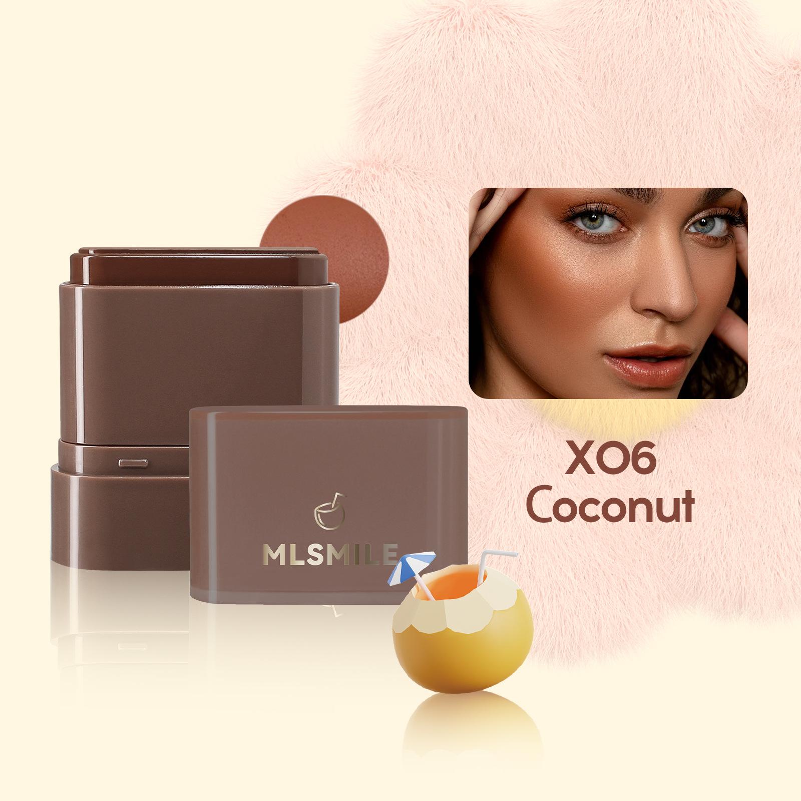 

Плоский тюбик фруктовая пудра румяна 2 в 1 губная помада красного цвета легко наносится косметические румяна с высоким блеском Coconut