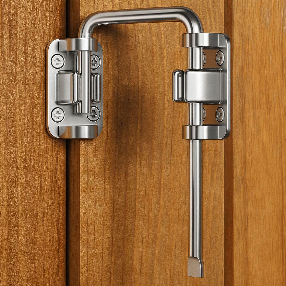 Stainless Steel Door Lock No-drill Safety Barrel Bolt Non Perforated Buckle  Bathroom Doors