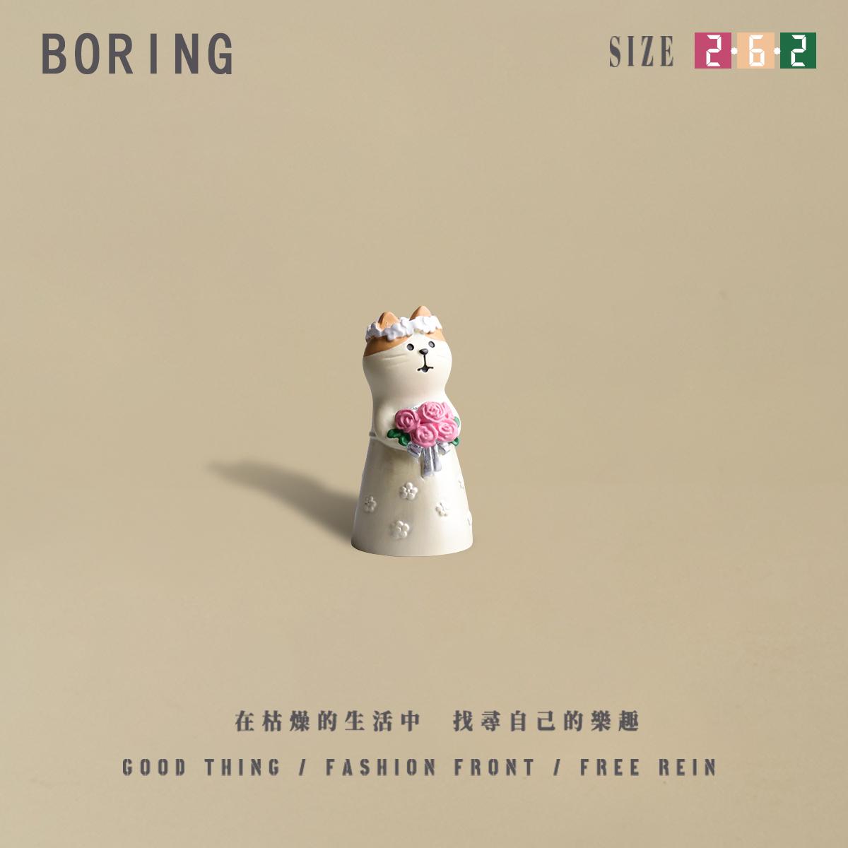 Angel devil Figures Wedding Celebration Bride and Cat Decoration Car Interior Desktop Creative Miniature Ornament Accessories as shown