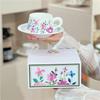 Shangqi Butterfly Orchid Ceramic Coffee Cup & Saucer Set
