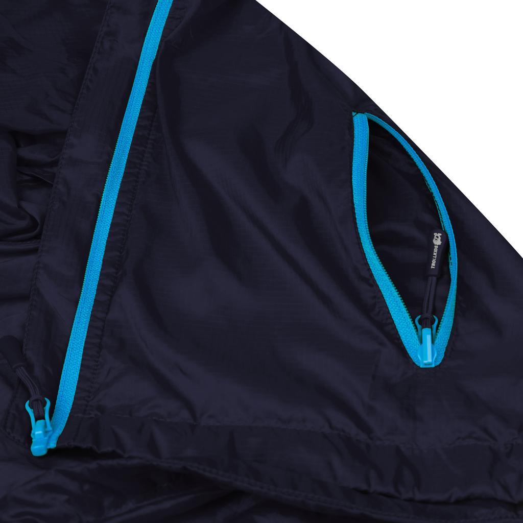 Windproof Children's Jacket Trollkids Kids Fjell Running Jacket Zip-up Navy Blue (909-110)