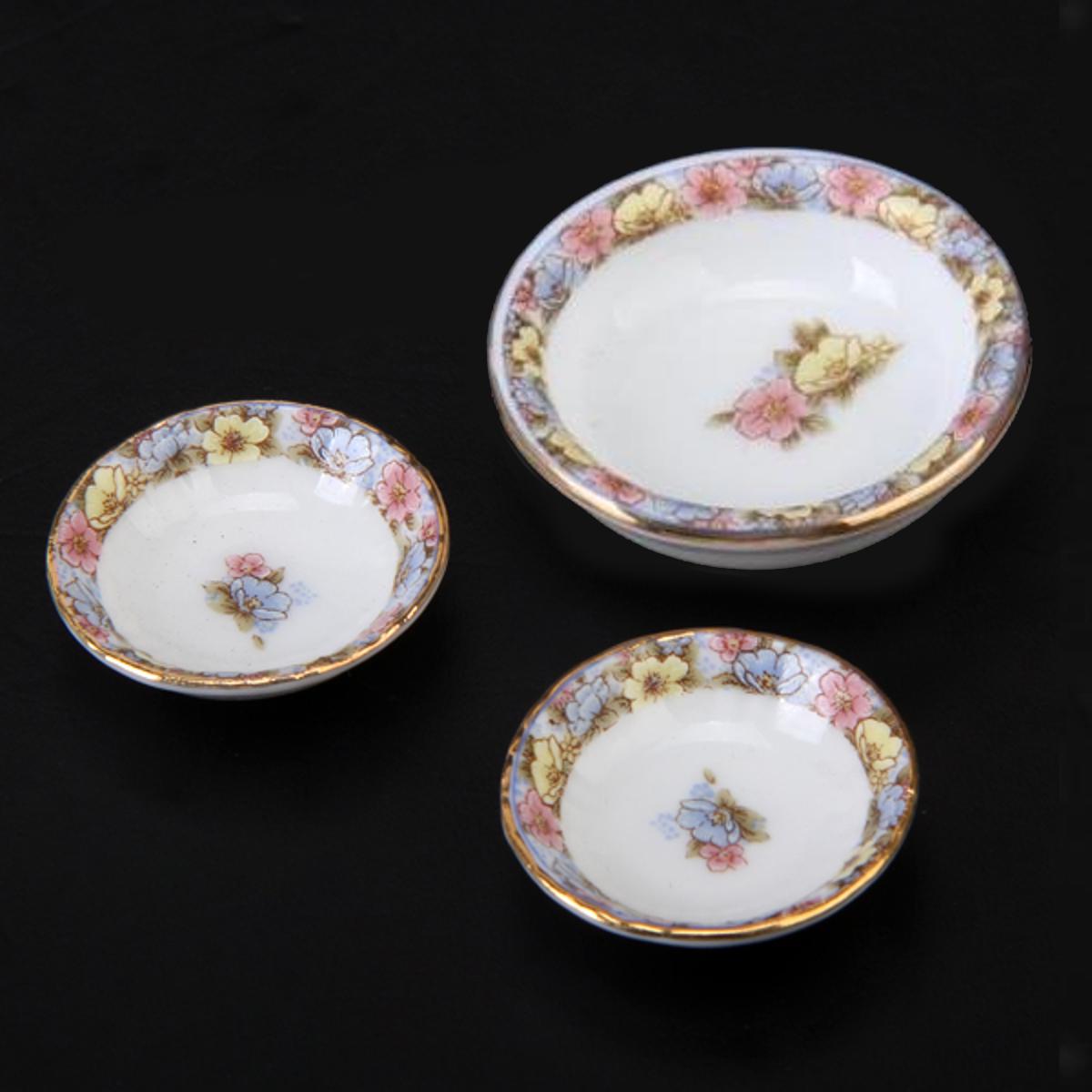 Set De 15 Piezas De Vajilla Miniatura De Porcelana Para Muñecas, Juego De Té Con Patrón De Fresa Para Casa De Muñecas Escala 1:12