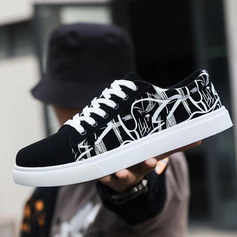 

Fashion Male Shoe Miked Colour Printing With Laces Chunky Sneakers Deals Non-leather Vulcanize High Quality Fashion Men s Casual Shoes 46