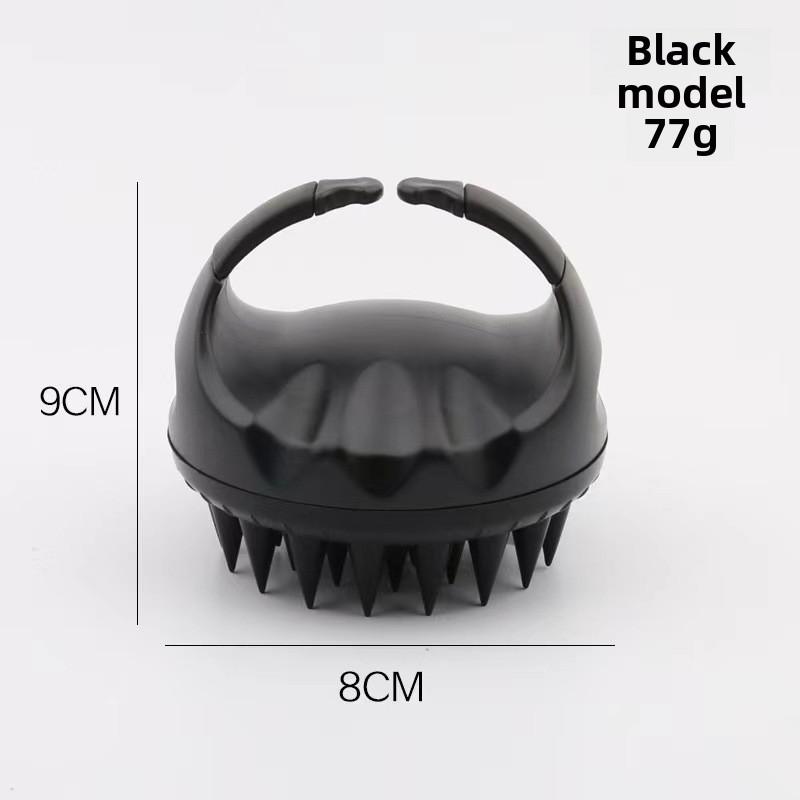 Silicone Handheld Scalp Massage Brush Anti-hair Tool with Horny Bristles for Shower and Beauty Treatments
