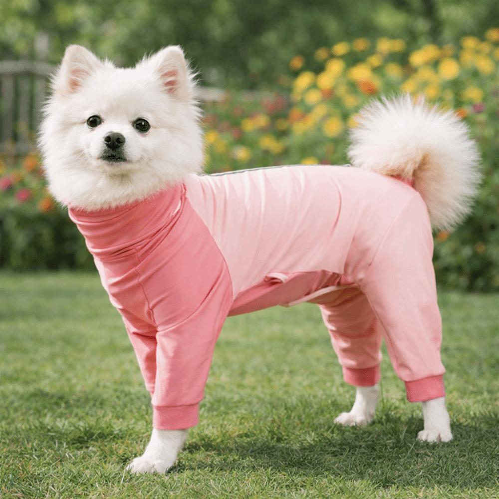 Long Sleeves Dog Four-Legged Pajamas Elastic Dog Sterilization Suit Dog Jumpsuit  Home Wear