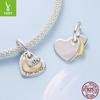 S925 Sterling Silver Love Forever Pendant Accessories Personalized Love Card Stacking Bracelet Beaded