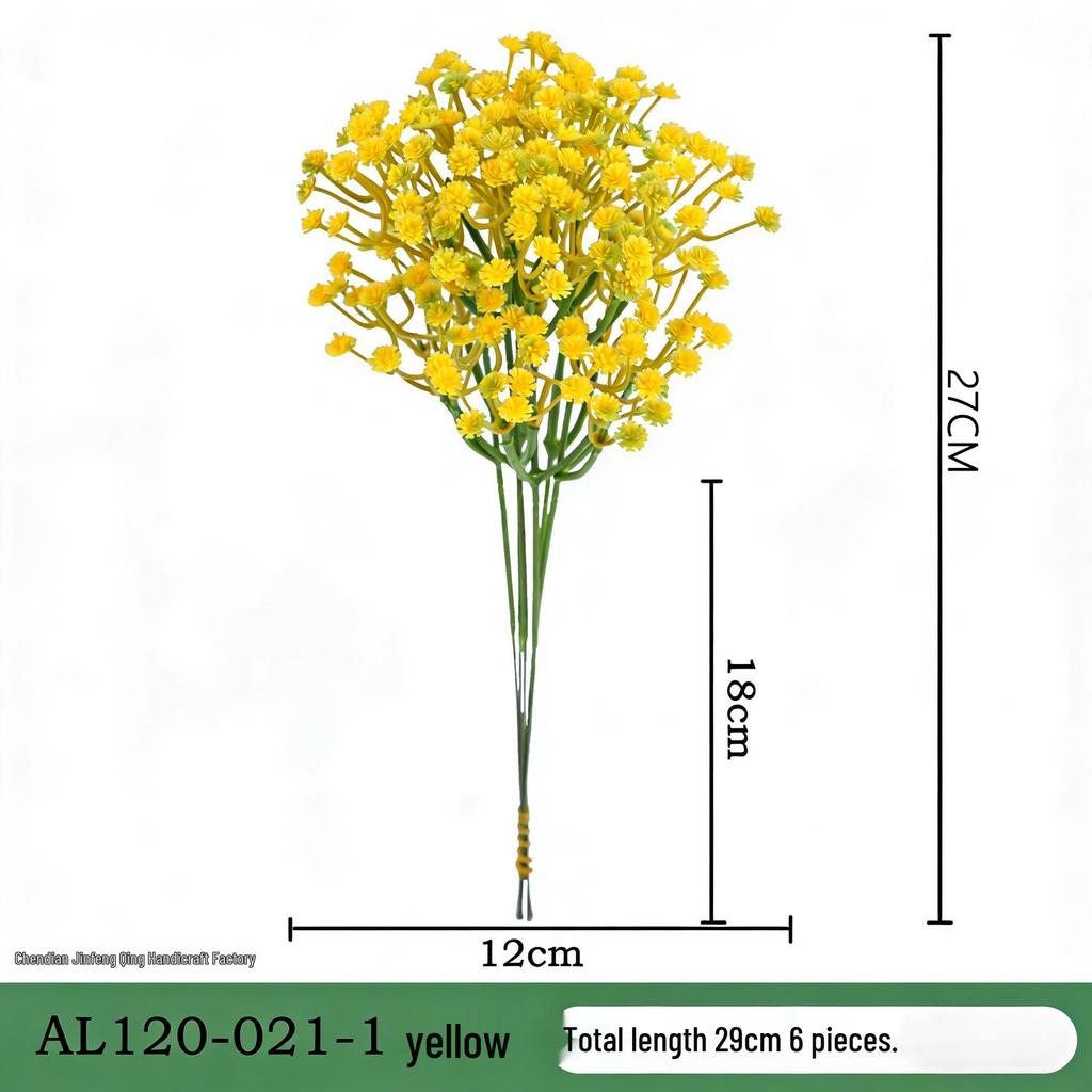 Baby's Breath Artificial Flower Hand Bouquet for Weddings, DIY Soft Rubber Floral Accessories