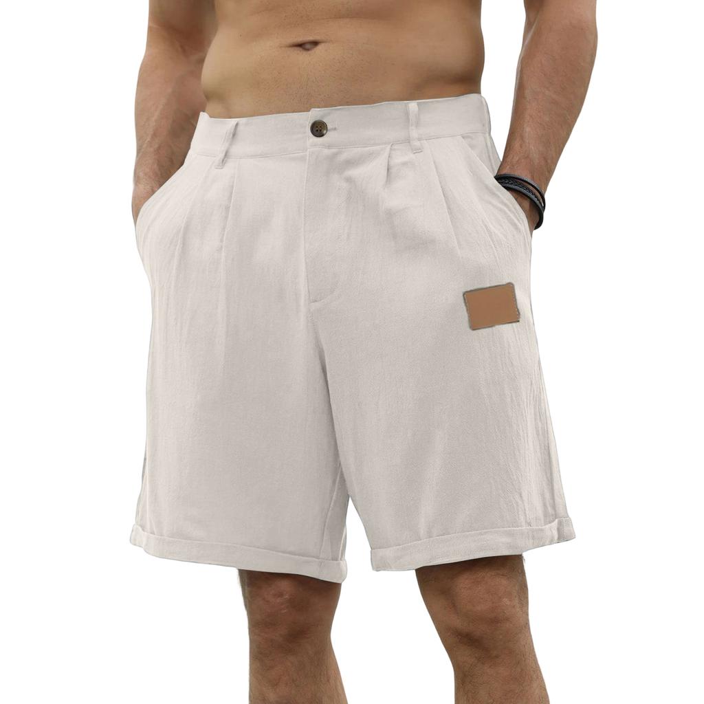 Herren Freizeithose mit bequemen leichten Knopftaschen und einfarbige Badeshorts