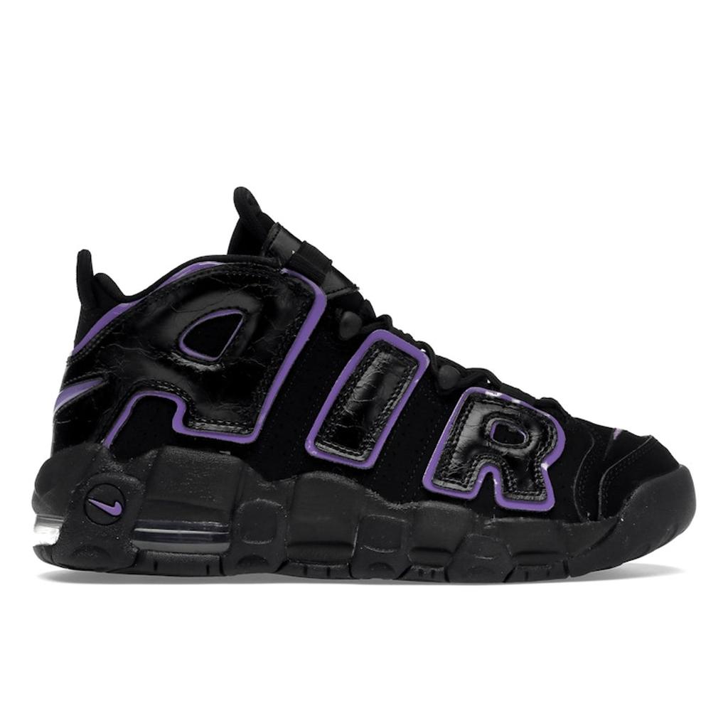 Nike Air More Uptempo GS Black Action Grape Kids Sneakers White Metallic-Gold DX5954-001
