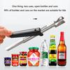 Bottle Lid Opener Adjustable Handle Cover Opener Stainless Steel Quick Bottle Opener Multifunctional for Weak Hands