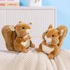 Kuschelige lebensechte Mini-Eichhörnchen-Stofftiere Gemütliche flauschige Umarmungs-Eichhörnchen-Puppe Lustige Handflächen-Finger-Haustiere Schöne Kinder-Spielzeug-Requisiten
