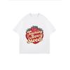 Teaching Is Berry Sweet Strawberry Print T-Shirt White Casual Wear For Teachers And Students