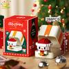 HUIQIBAO MOC Christmas Model Elk Deer Santa Claus Building Block City Snow House Xmas Tree Bricks Set Toy for Children Kids Gift