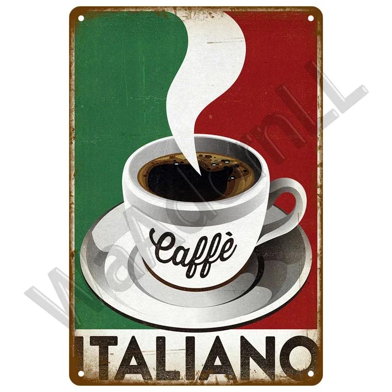 Vintage Plaque Metal Sign Plate Home Decor Tin Signs Coffee Retro Wall Art Posters For Kitchen Bar Iron Painting Decoration Cafe