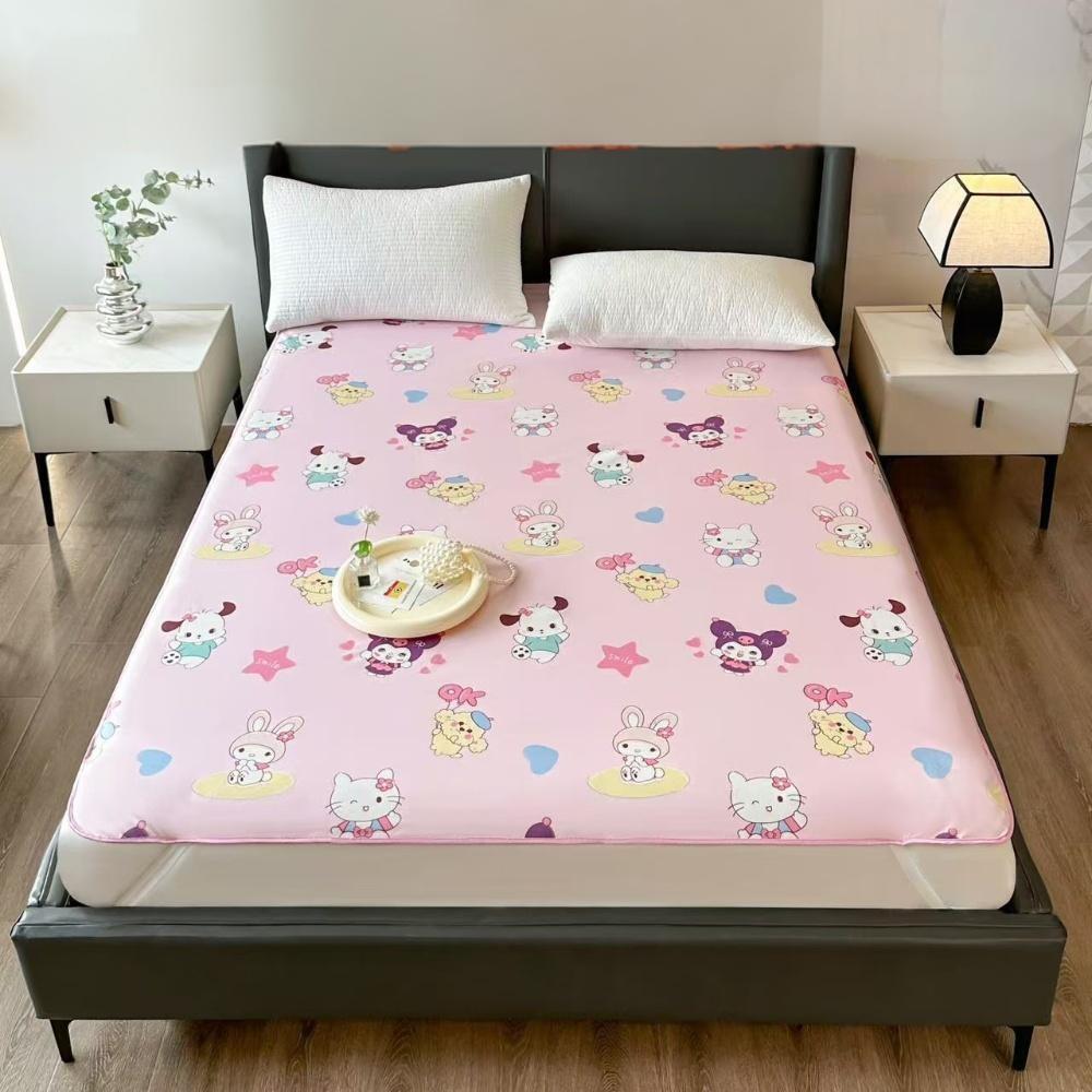 

Kuromi Melody Pochacco Waterproof Bed Sheet With Cartoon Pattern For Bedroom Comfort And Easy Care 150x200cm