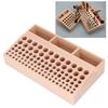 3 Slots Leather Tool Holder 98 Holes Leathercraft Storage Organizer Wooden Tool Rack Workshop Use