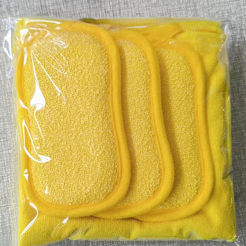 TEMU Kitchen Sponge & Dishcloth Set - High-Density Microfiber, Non-Oily 