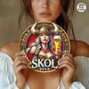 Skol Beer Viking Warrior Metal Wall Art Vintage Decor for Bar Cafe