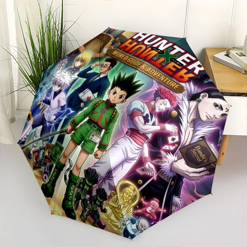 1 PC Automatic Folding Umbrella - Hunter X Hunter Pattern Portable Foldable Design With 8 Ribs Christmas Birthday Gifts