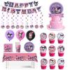 New Kuromi Party Supplies Set With Decorative Balloons And Tableware