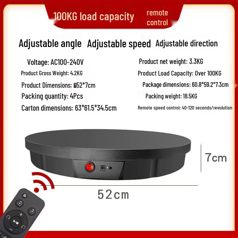 High-Capacity Electric Rotating Display Stand for Photography and Video