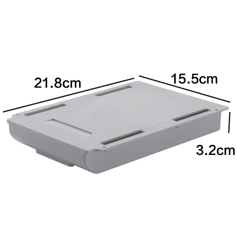

Self-Adhesive Hidden Storage Box Under the Table Organizer Under Desk Drawer Box Stationery Storage Back To School Supplies Grey L