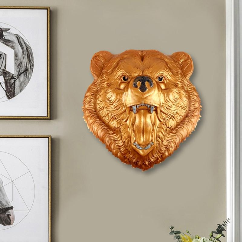 Wild Bear for Head Pendant Resin Mold Animal Silicone Molds DIY Wall Art Decor Mold Bear for Head Hanging Pendant Mold C