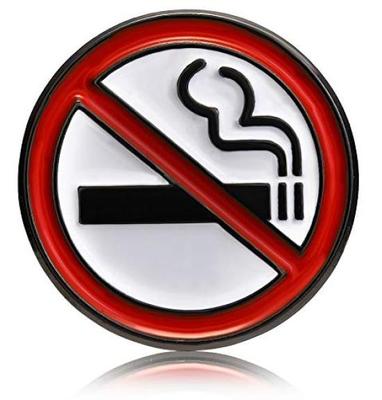 Don Flyee No Smoking Sign Pin Badge, Simple Design, Butterfly Clutch, Alloy, Accessory, Gift for Smoking Cessation Campaigns and Awareness, C0055