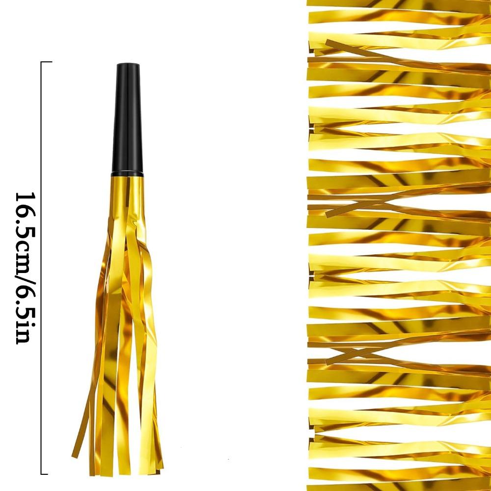 30pcs Golden Noise Makers Glitter Noise Makers Metallic Fringed Party Blowers for Adults Birthday Graduation Sporting Events Party Favor Supplies
