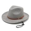 New Suede Upturned Edge Western Cowboy Hat Men's and Women's Outdoor Travel Hat Rolled Brim Ethnic Style Top Hat Felt Hat